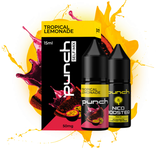 Punch Tropical Lemonade 30мл (Тропический Лимонад) | Набор для самозaмеса (солевой никотин)