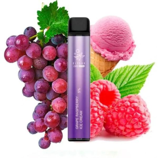 Elf Bar 1500 Ultra Grape Raspberry Ice Cream (Виноград Малина Морозиво) | Одноразова електронна сигарета