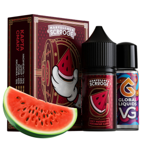 Marvellous Scrooge Juicy Watermelon 30мл (Кавун) | Набір для самозaмісу (сольовий нікотин)