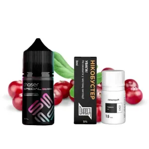 Chaser Special Berry Cranberry Mint 30мл (Клюква Мята) | Набор для самозaмеса (солевой никотин)