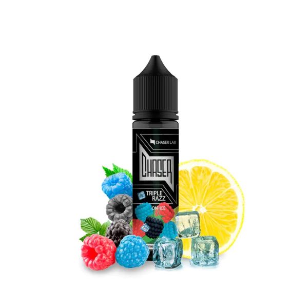 Chaser Triple Razz Ice 60мл (Блакитна, Червона і Чорна Малина з Лимоном та Льодом) | Органічна рідина