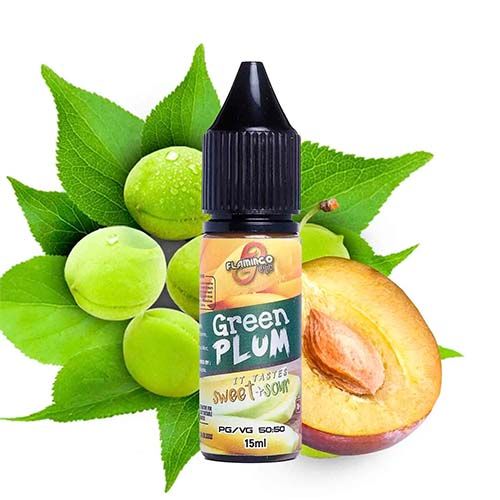 Flamingo New Salted Green Plum 15мл (Слива) | Сольова рідина