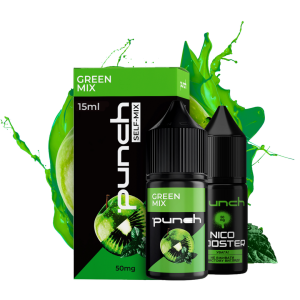 Punch Green Mix 30мл (Яблуко Ківі М`ята) | Набір для самозaмісу (сольовий нікотин)