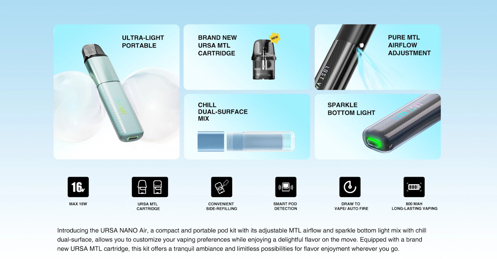 Lost Vape Ursa Nano Air | POD-система