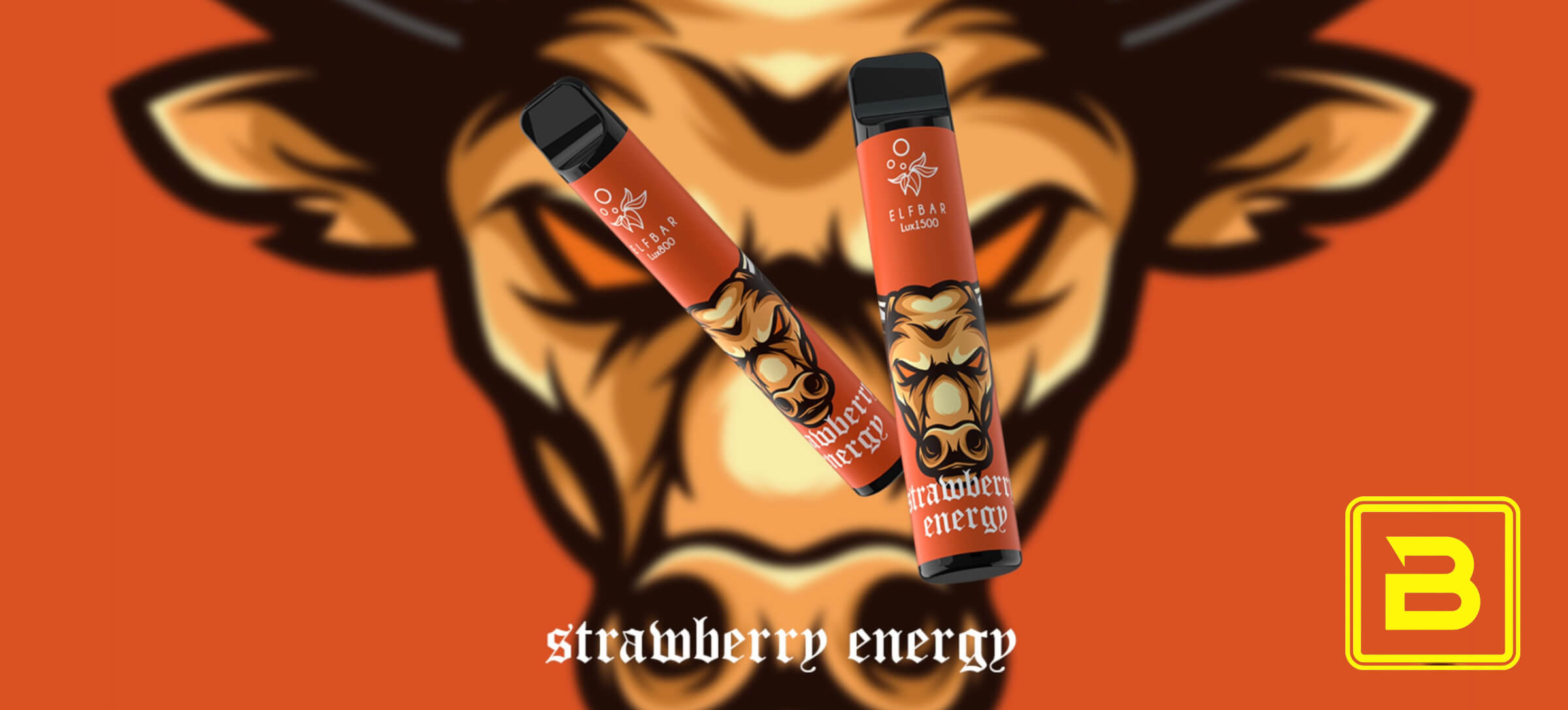 Elf Bar 1500 Strawberry Energy (Полуничний енергетик) | Одноразова електронна сигарета